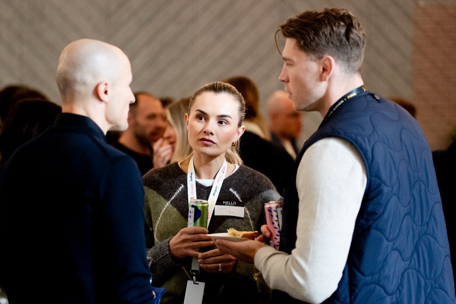 Founders networking at a Techstars Belfast event